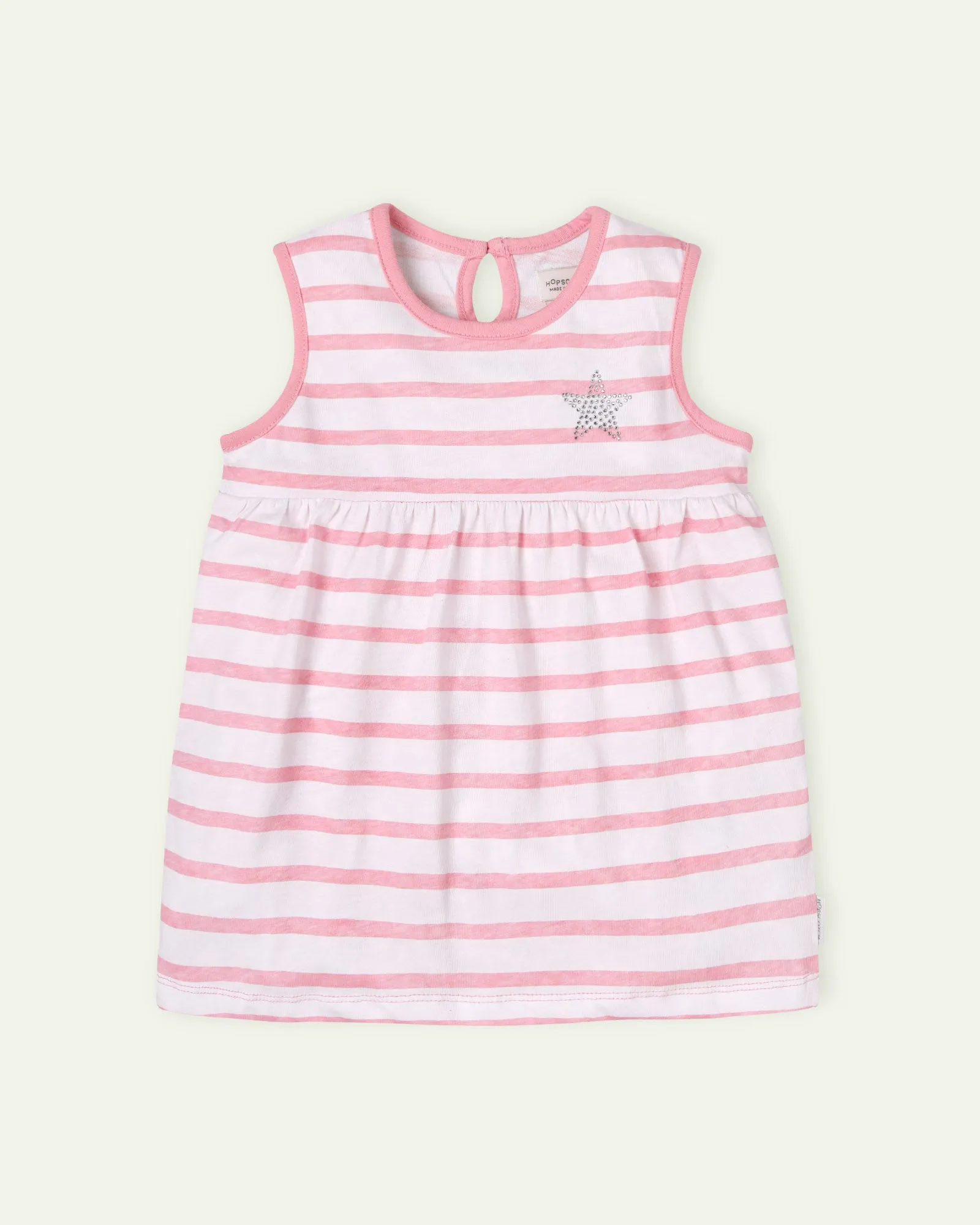 Pink Striped Romper