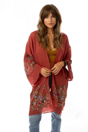 Plum Floral Kimono - Fun and Stylish