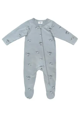 PNW Baby Footed Romper with Zipper - Orca