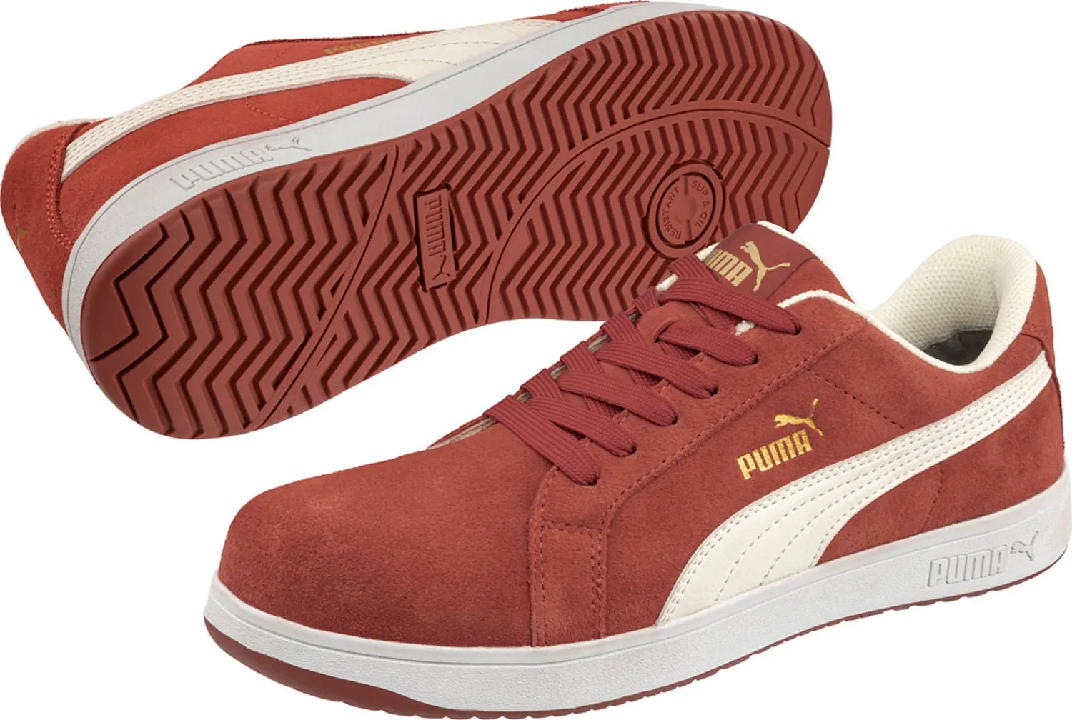 Puma Safety Low Red Suede Work Shoes - Men's Iconic, ASTM EH