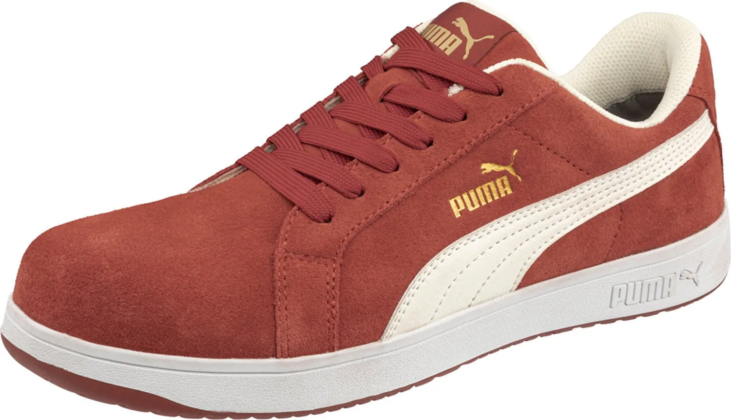 Puma Safety Low Red Suede Work Shoes - Men's Iconic, ASTM EH