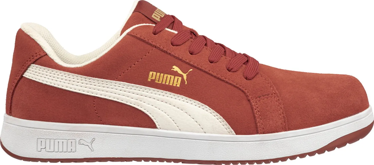 Puma Safety Low Red Suede Work Shoes - Men's Iconic, ASTM EH