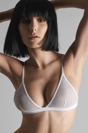 Pure Temptation White Triangle Bra