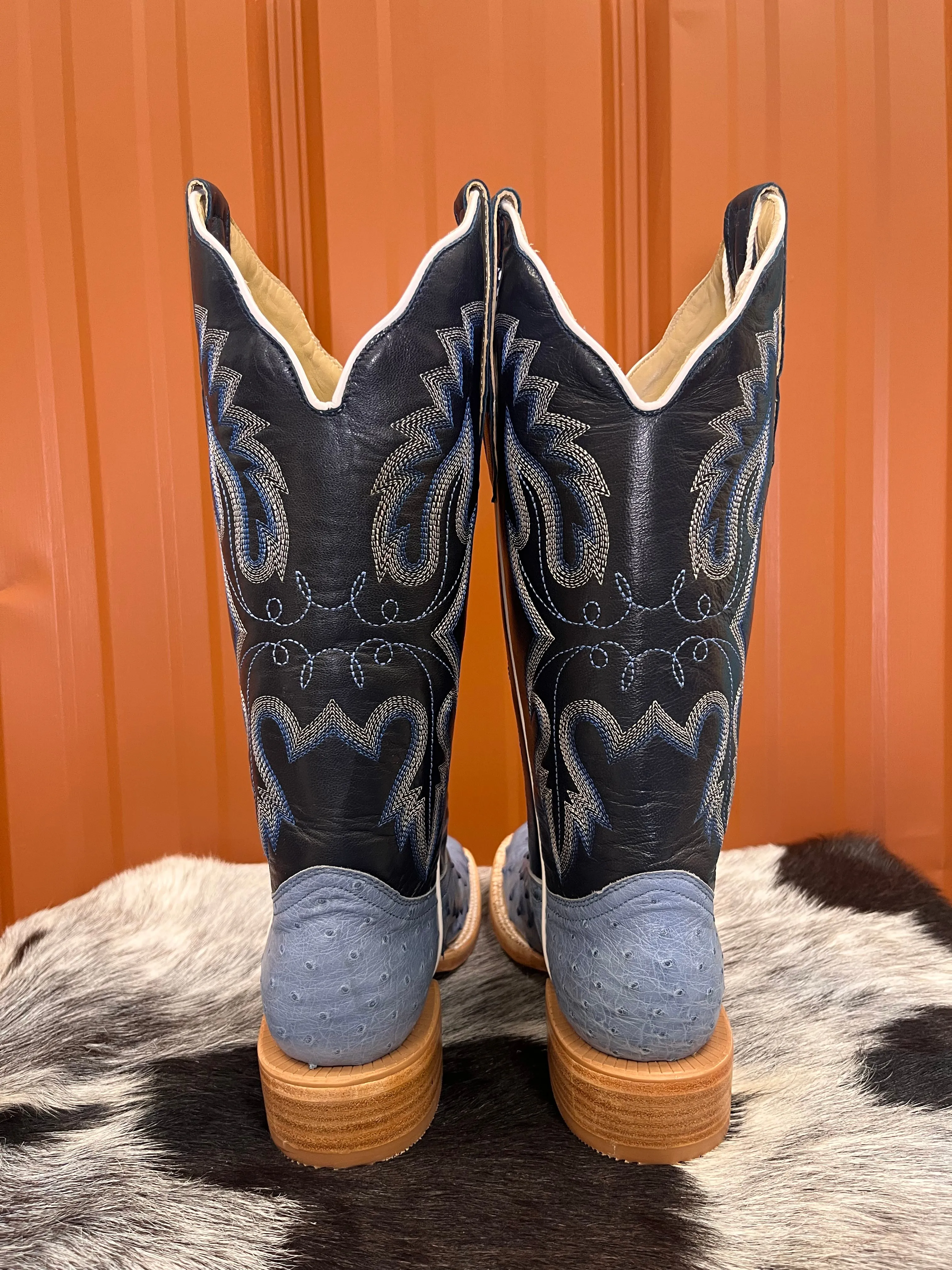 R. Watson Denim Square Toe Cowgirl Boots RWL4303-2