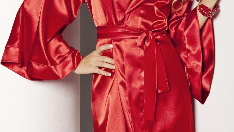 Red satin kimono Candy