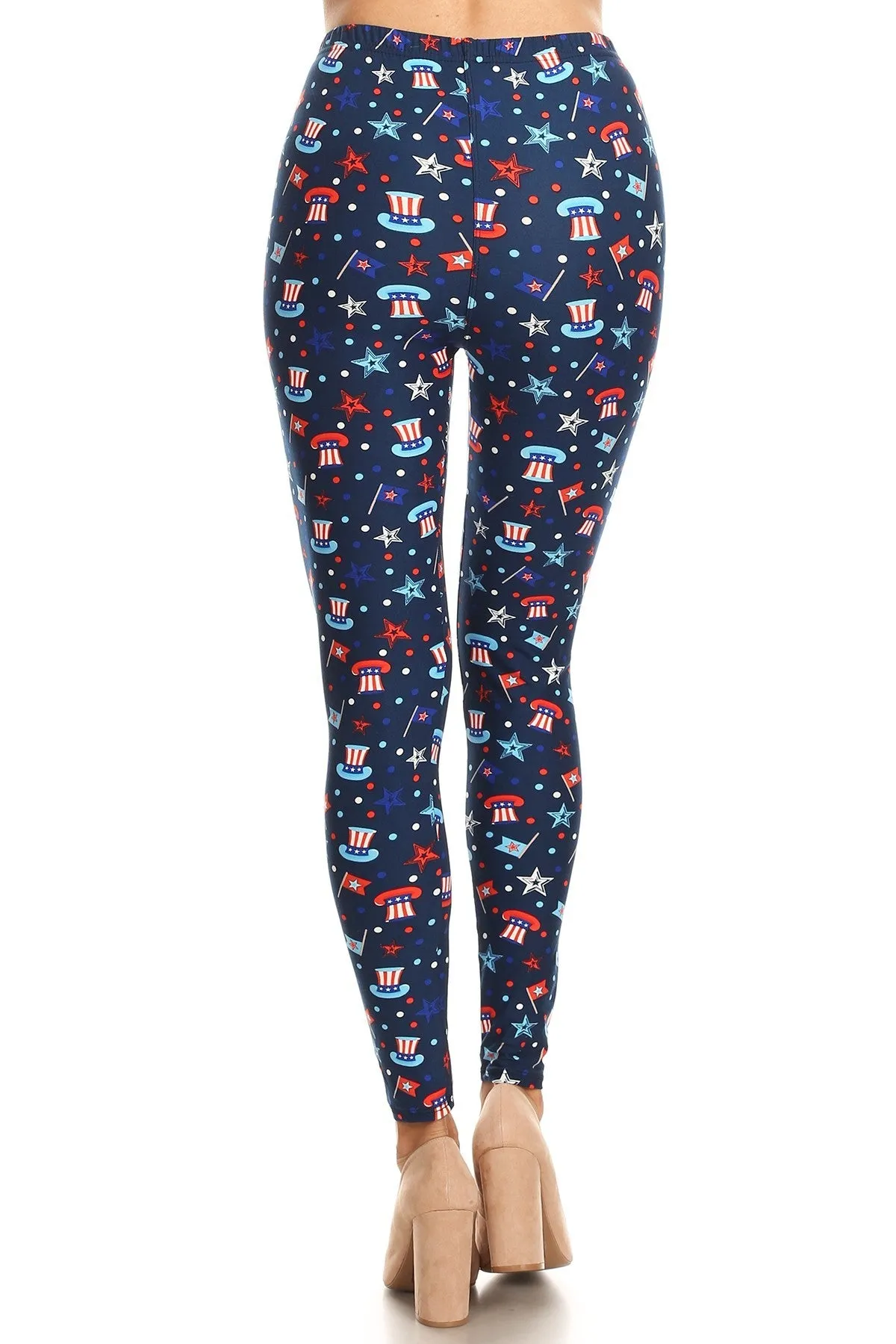 Regular American Spirit Pattern Printed Leggings for Women