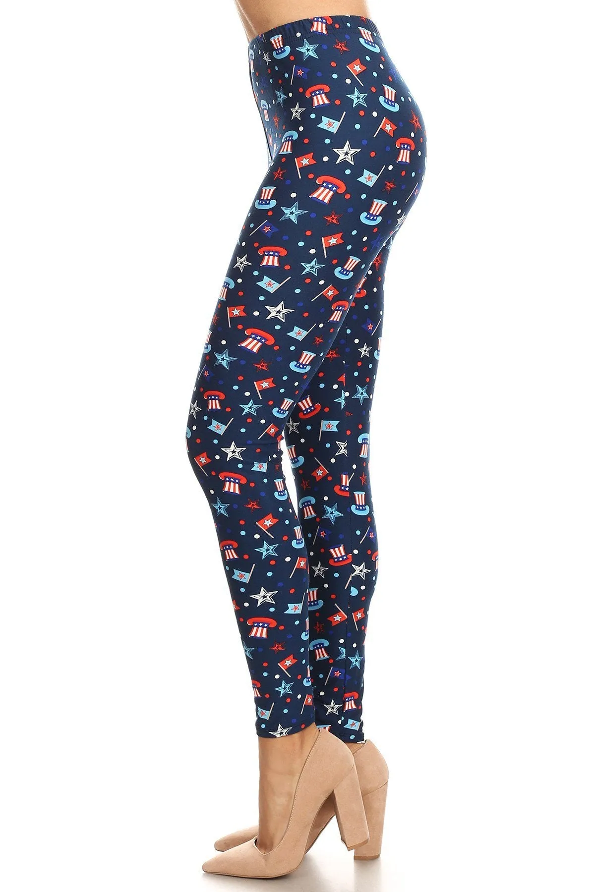 Regular American Spirit Pattern Printed Leggings for Women