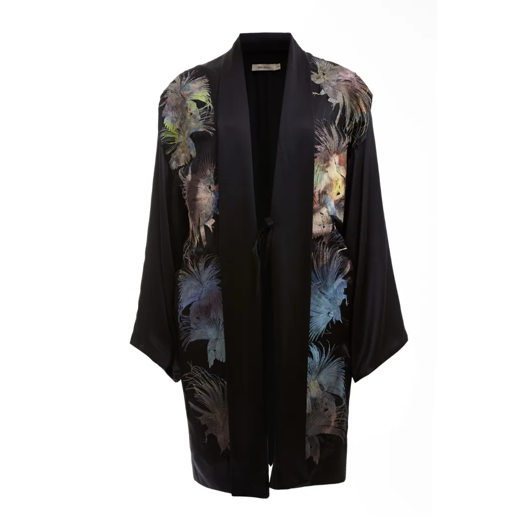 result: Black Davonna Short Kimono