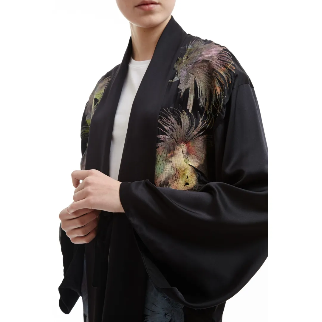 result: Black Davonna Short Kimono