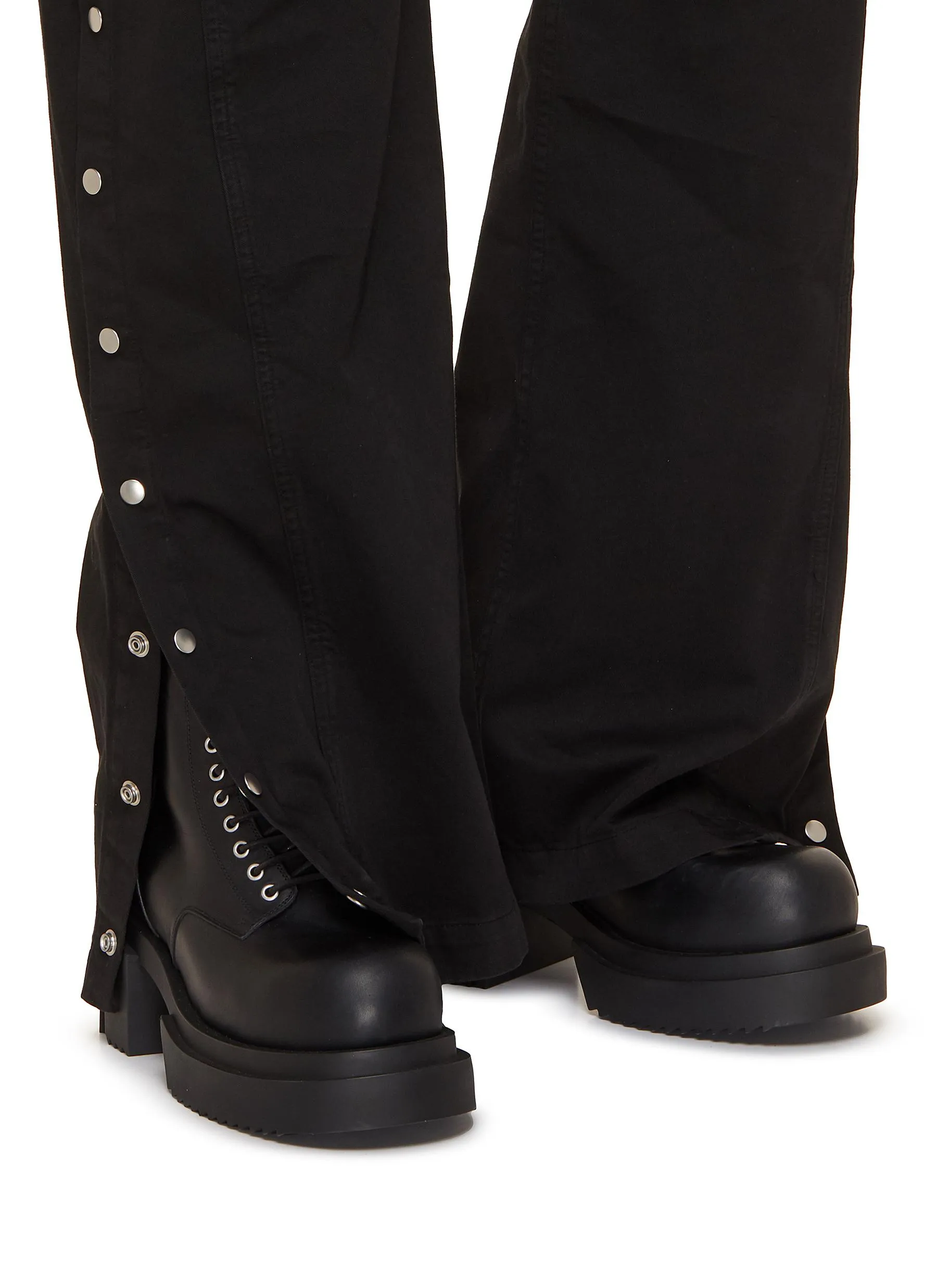 Rick Owens Army Leather Low Bogun Boots