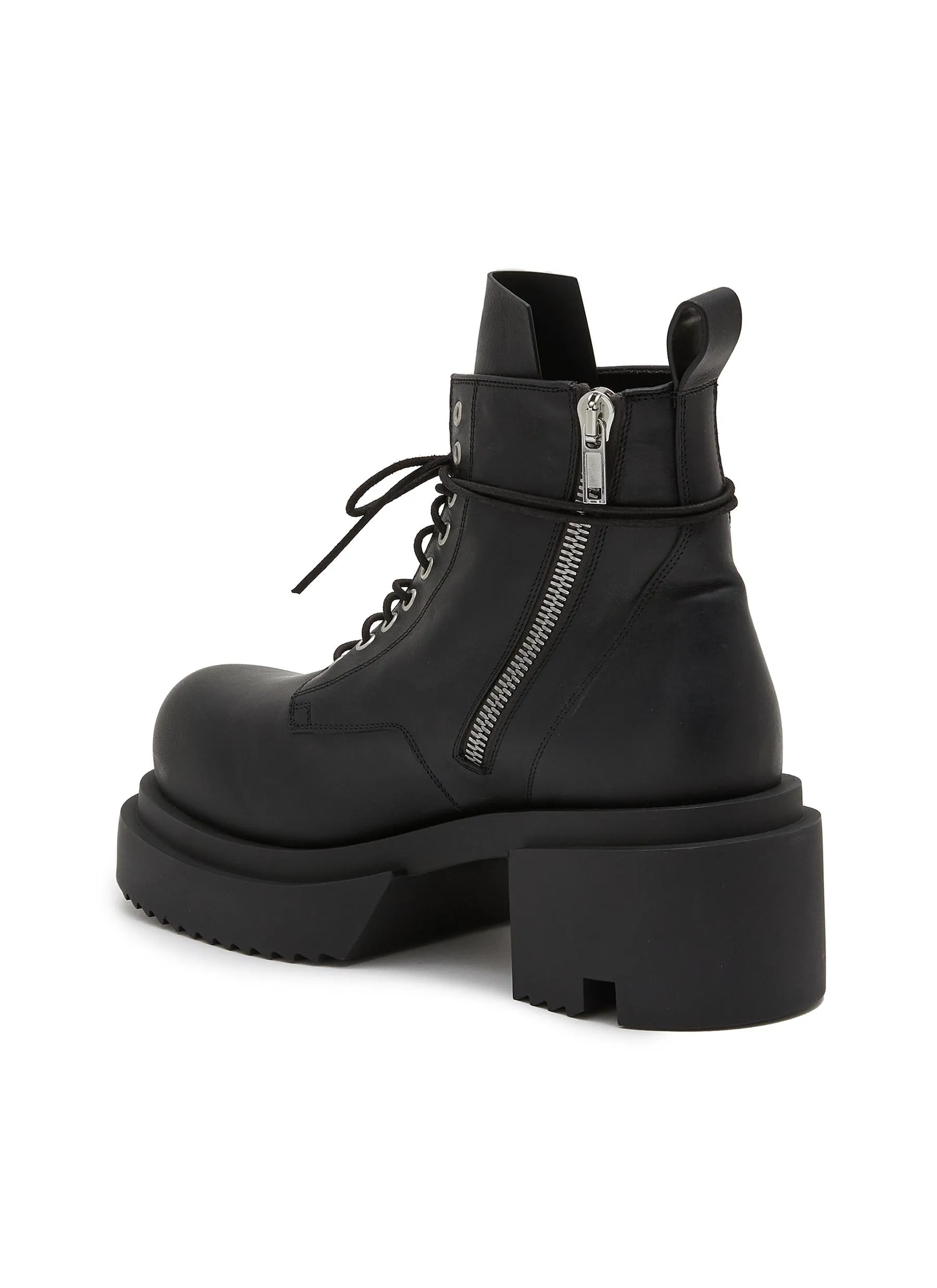 Rick Owens Army Leather Low Bogun Boots