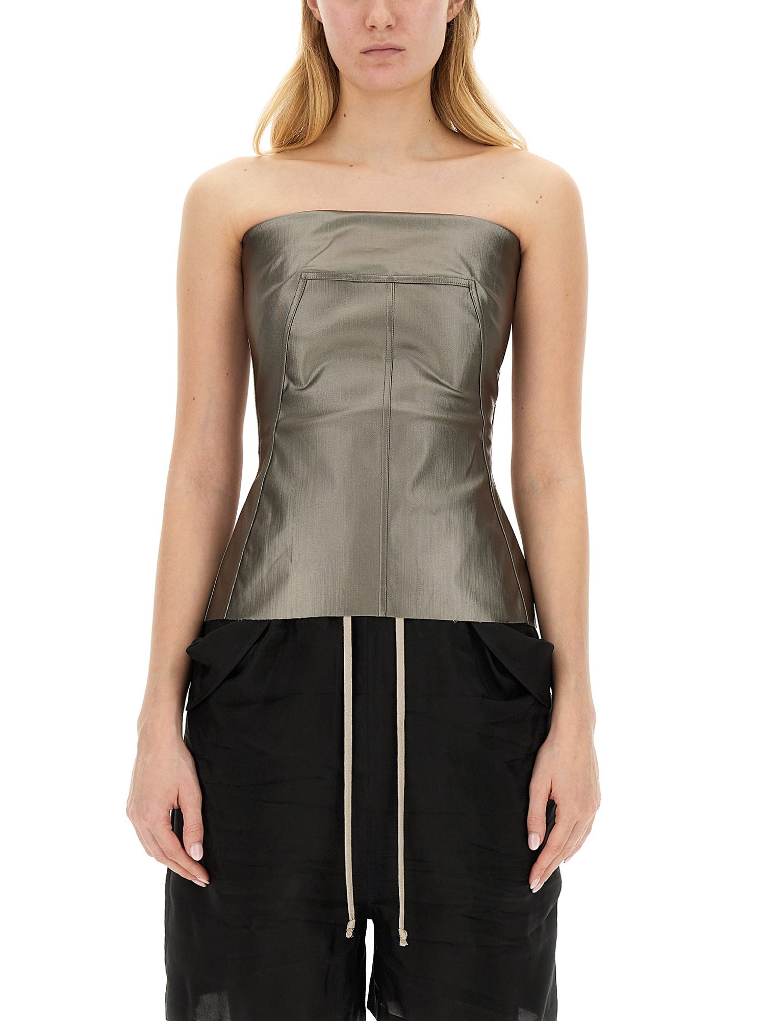 Rick Owens cotton bustier top.