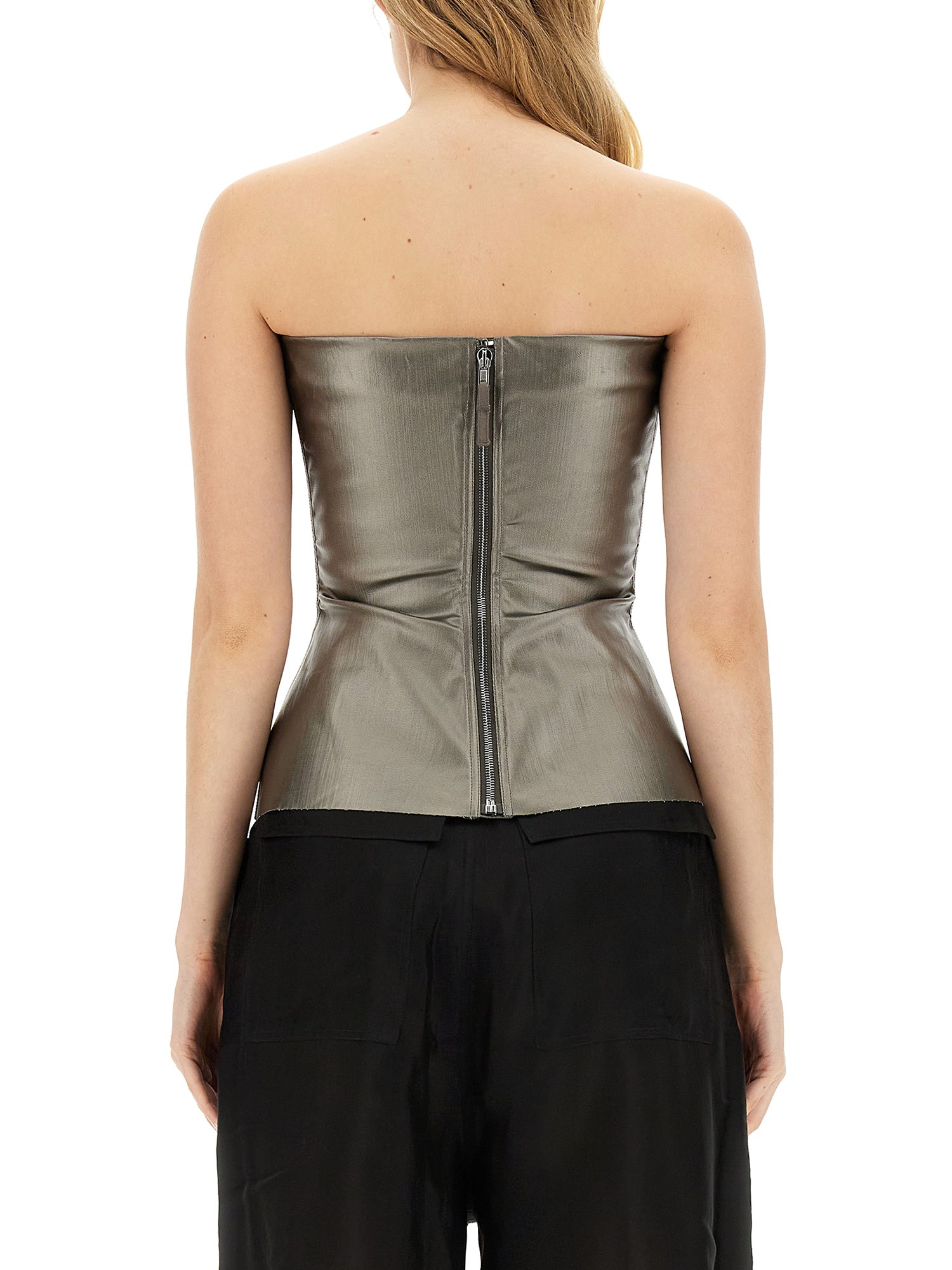 Rick Owens cotton bustier top.