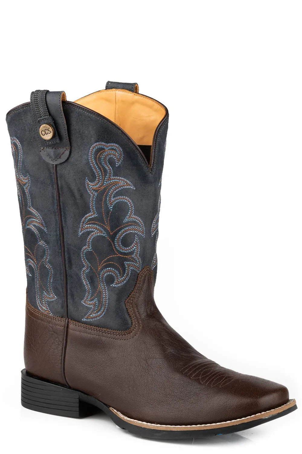 Roper Trigger CCS Brown Leather Cowboy Boots