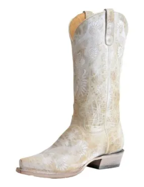 Roper White Wedding Western Boot - White 09-021-7619-8408