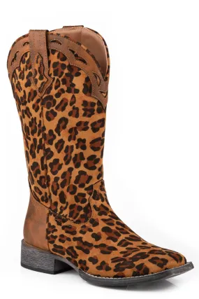 Roper Women's Brown Faux Leather Cowboy Boots