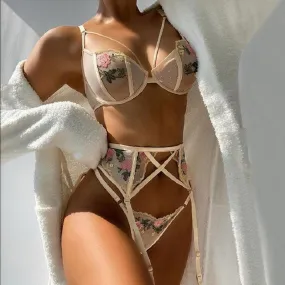 Sexy Lace Mesh Lingerie Set