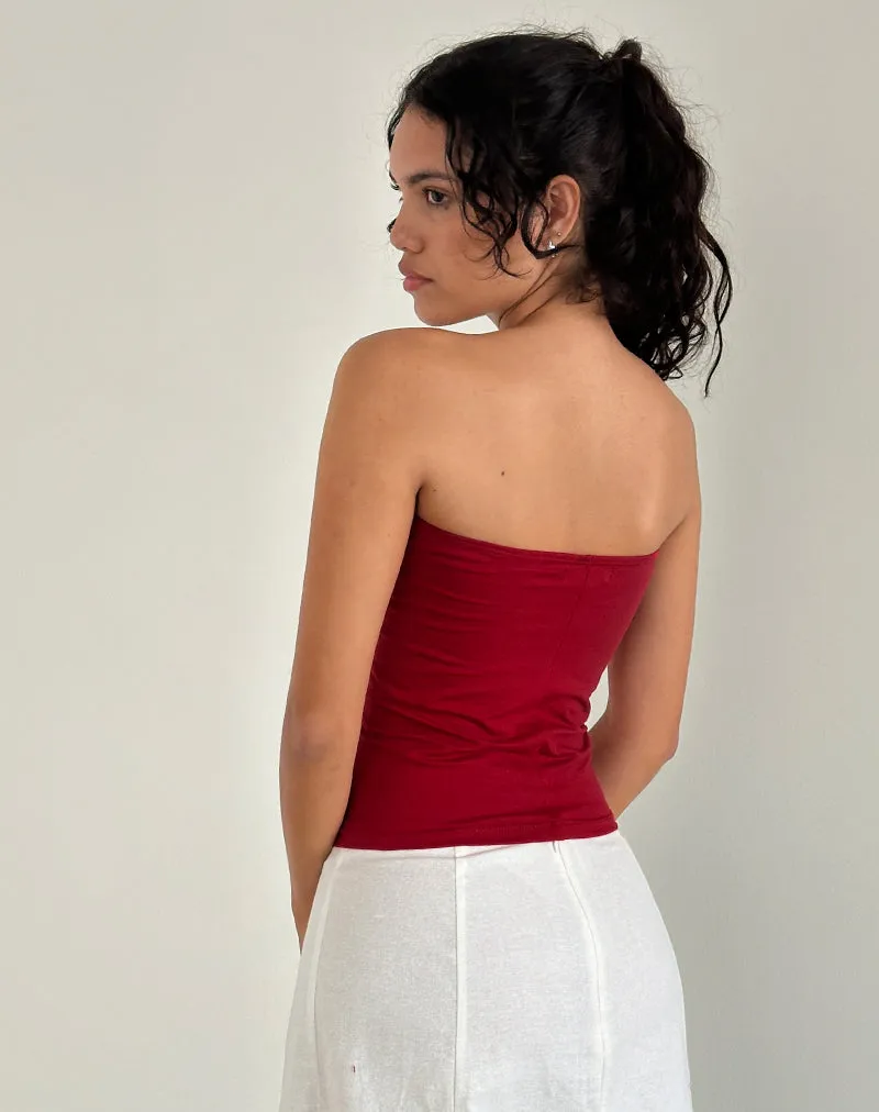 Shaelo Bandeau Top - Adrenaline Red