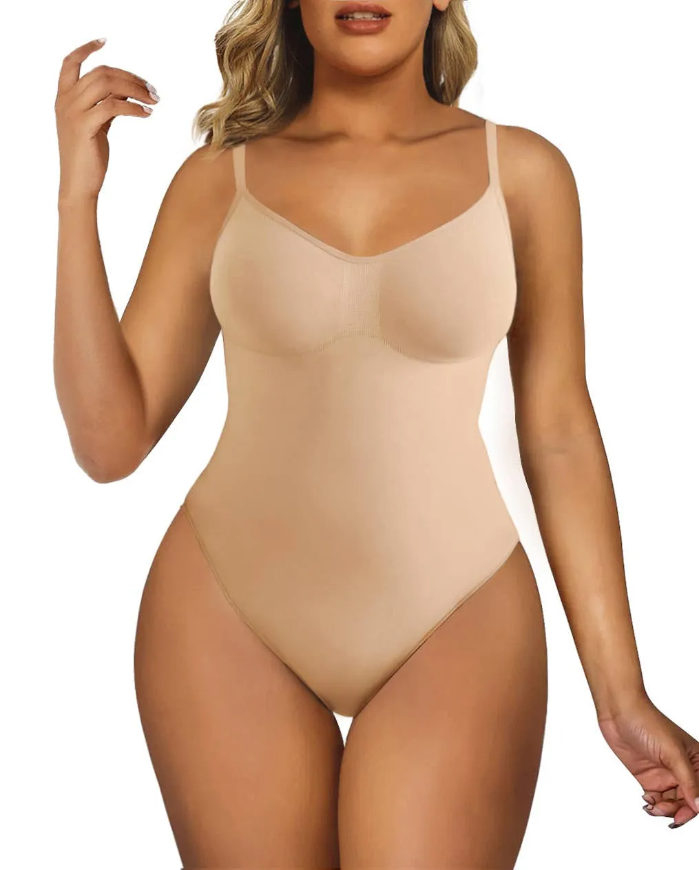 SHAPERX Tummy Control Shapewear Bodysuit with Butt Lift - Seamless Design