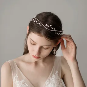 Simple Pearl Wedding Headband