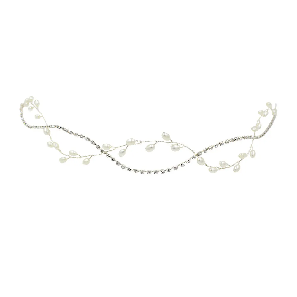 Simple Pearl Wedding Headband