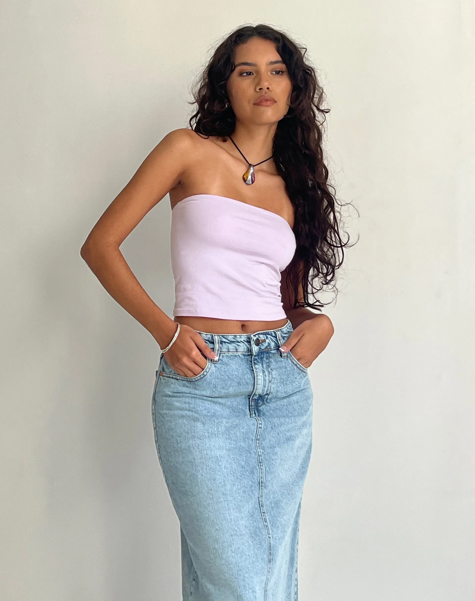 Soft Lilac Shae Bandeau Top