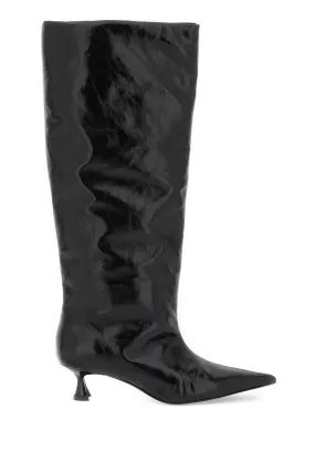 Soft Slouchy High Boots - S2213 Black