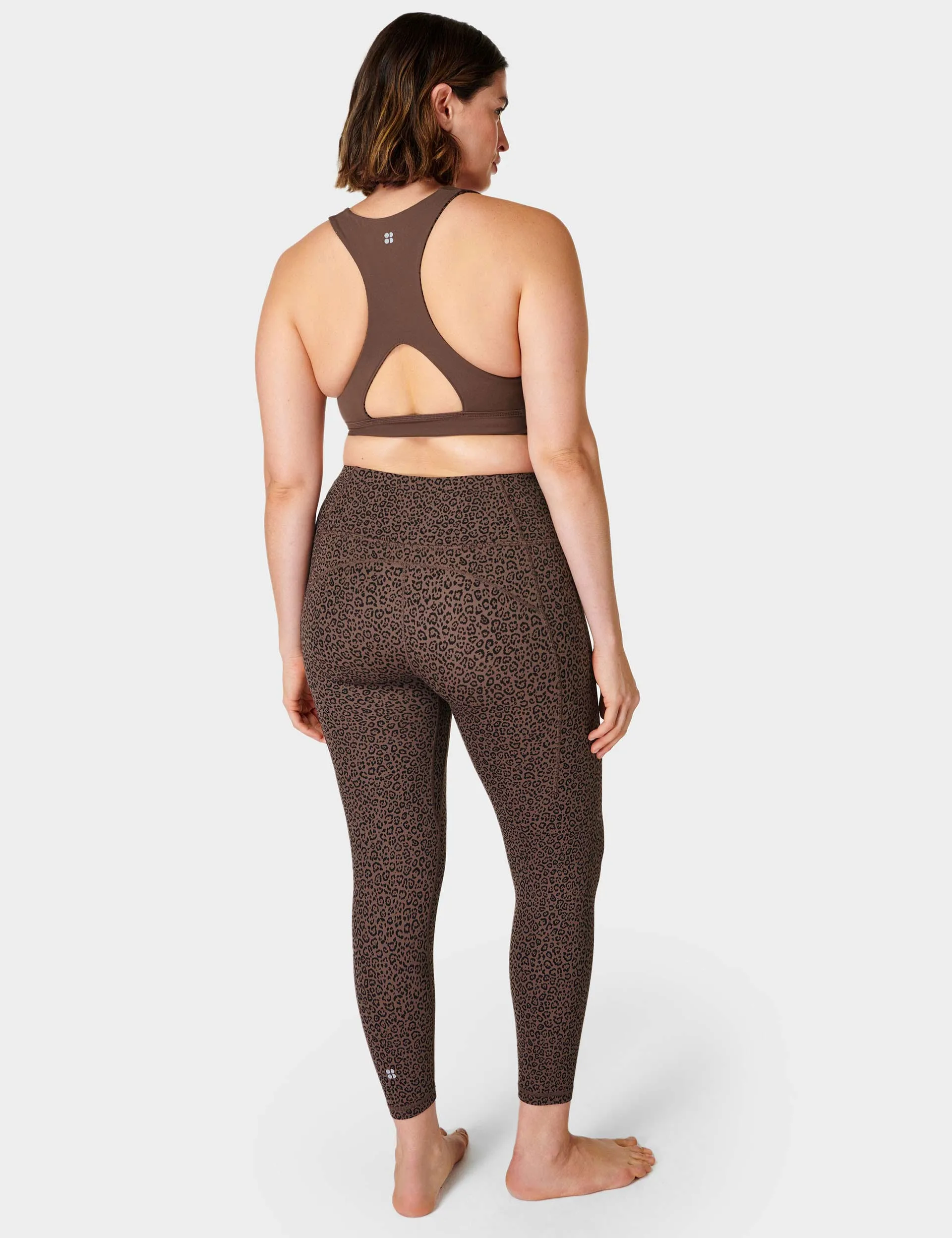 Soft Yoga Leggings | 7/8 Length | Brown Leopard Print