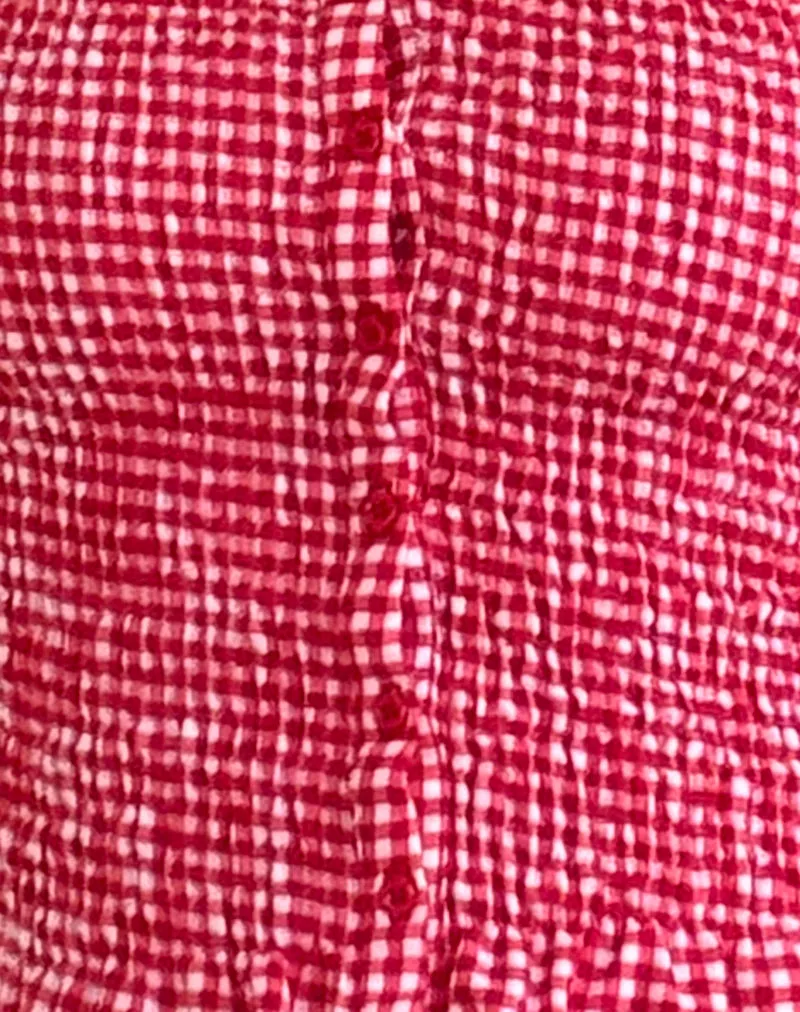 Soter Red Gingham Top