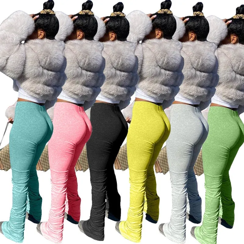 Stacked leggings joggers sweatpants