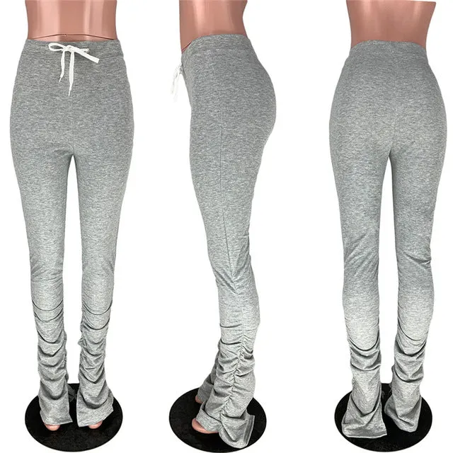 Stacked leggings joggers sweatpants