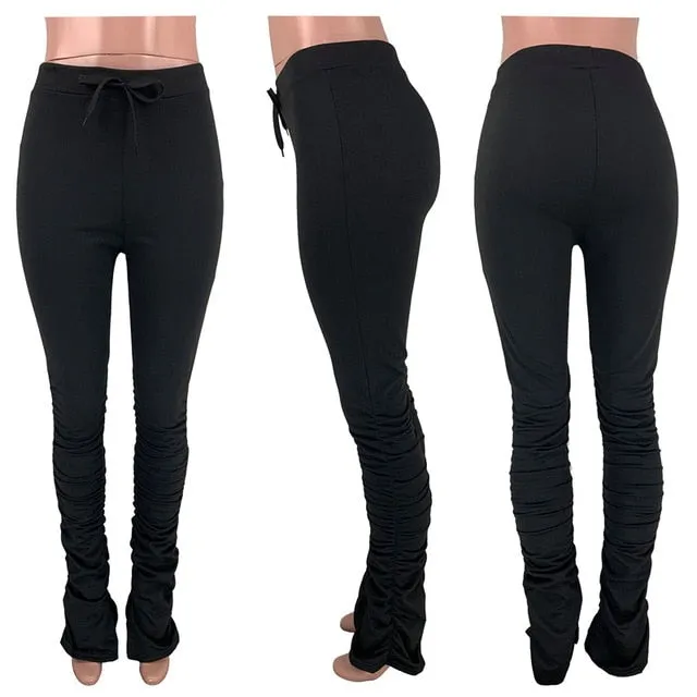 Stacked leggings joggers sweatpants