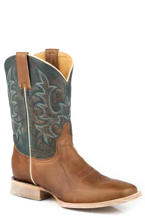 Stetson Brown Leather Cowboy Boots for Men