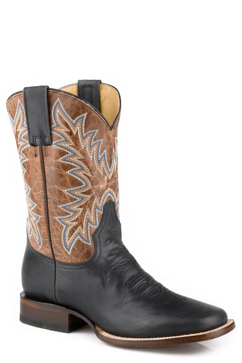 Stetson Men's Cole Brown Leather Boots - Cowboy Style.