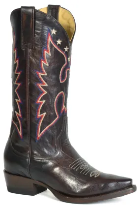 Stetson Reagan Brown Leather Cowboy Boots