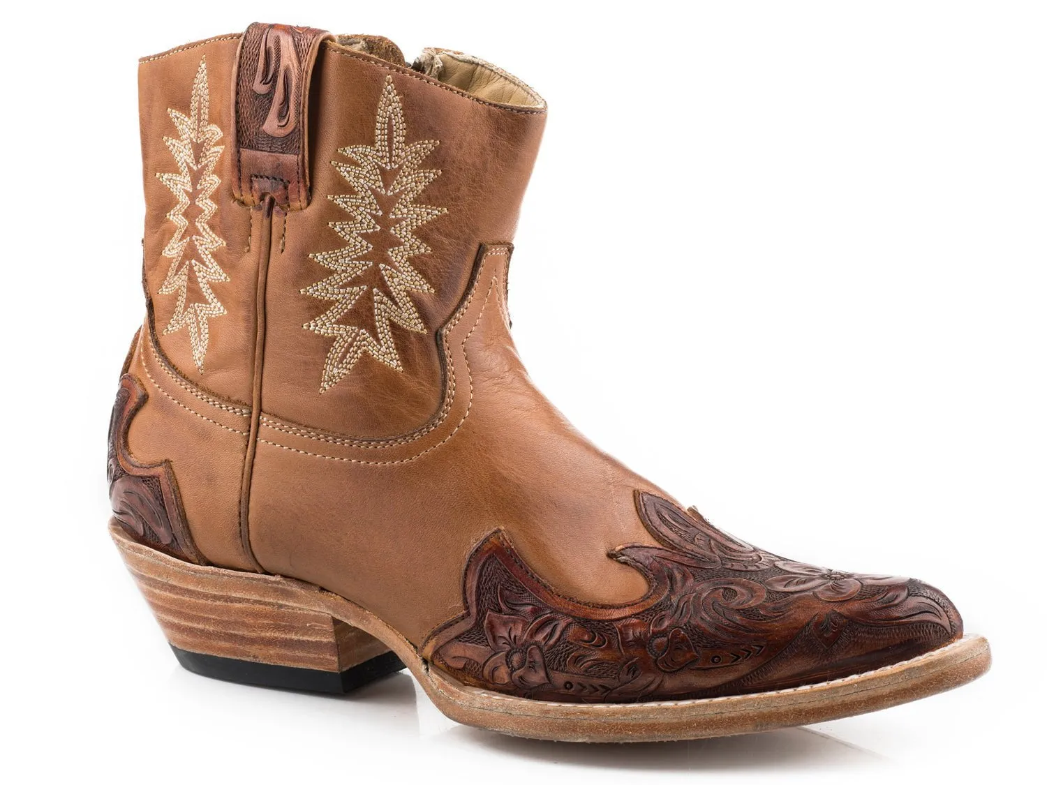 Stetson Women's Bea Ankle Boots, Tobacco Leather