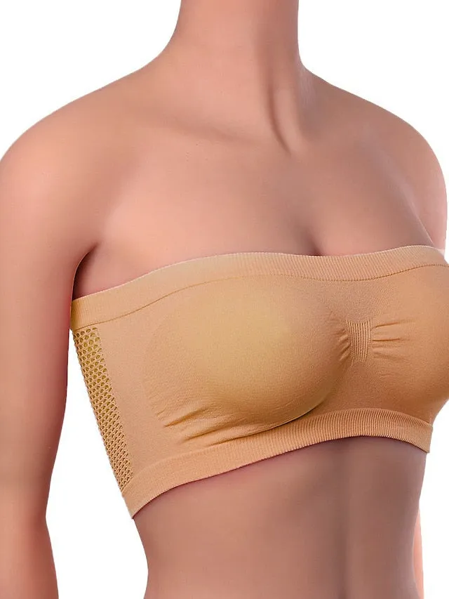 Stylish Nylon Bandeau Top for Women - Comfortable and Fashionable Option for Warm Seasons