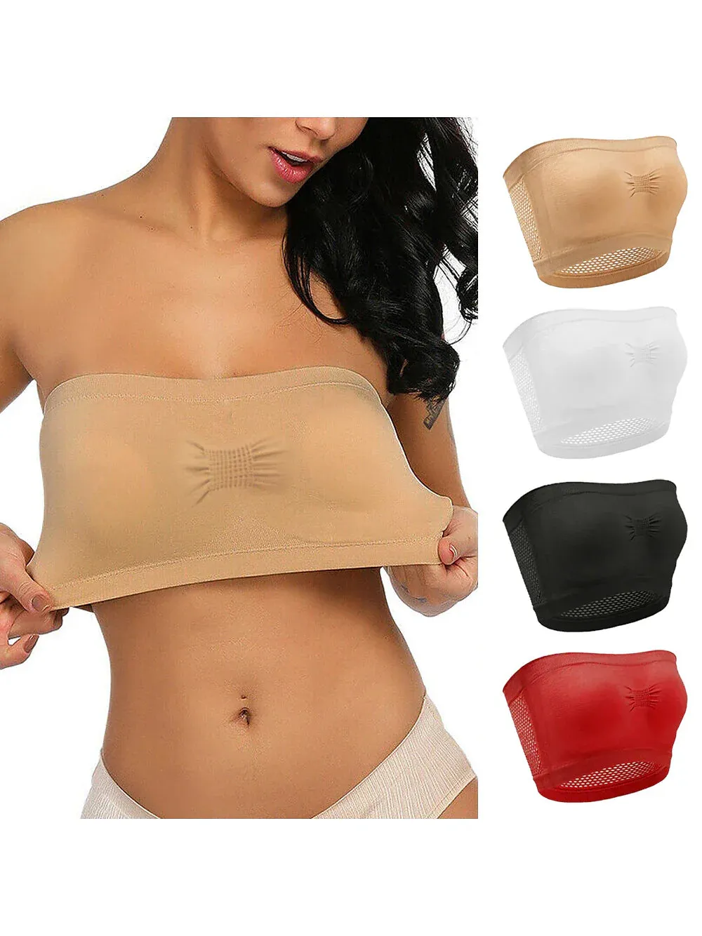 Stylish Nylon Bandeau Top for Women - Comfortable and Fashionable Option for Warm Seasons