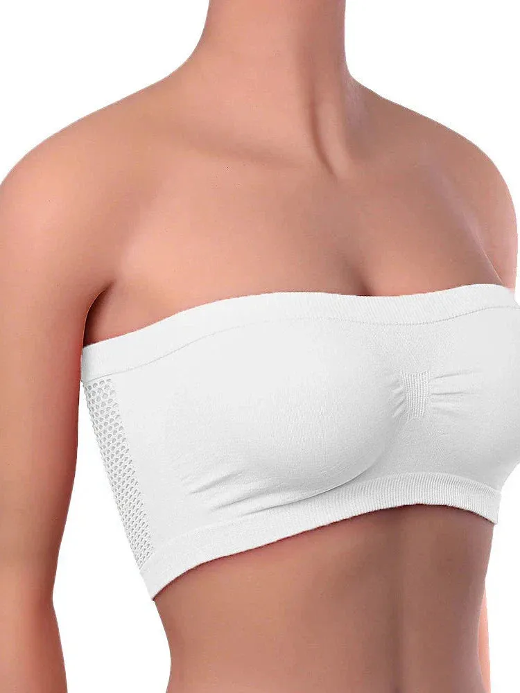 Stylish Nylon Bandeau Top for Women - Comfortable and Fashionable Option for Warm Seasons