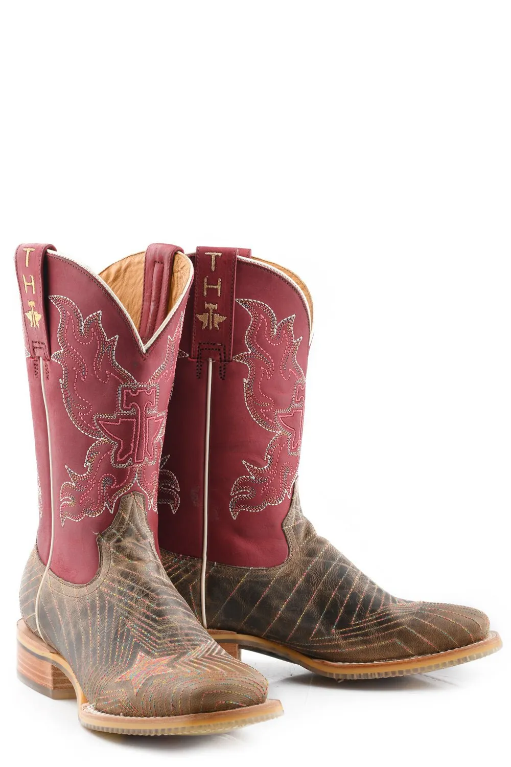 Tin Haul Women's Super Nova Star Multicolor Leather Cowboy Boots.