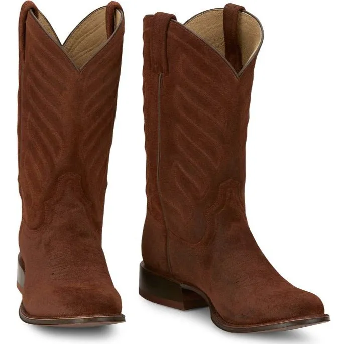 Tony Lama Men's Amado Brown Suede Cowboy Boot