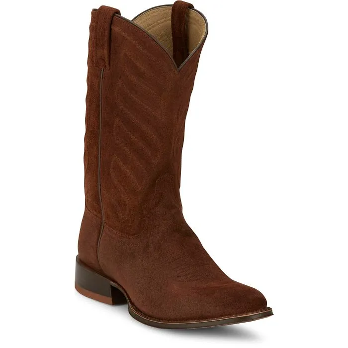 Tony Lama Men's Amado Brown Suede Cowboy Boot