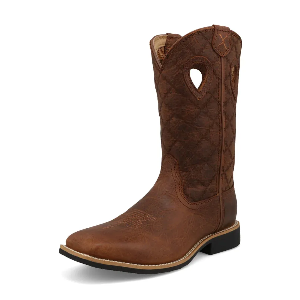 Twisted X Youth Top Hand Boot - Rawhide & Brown Patina