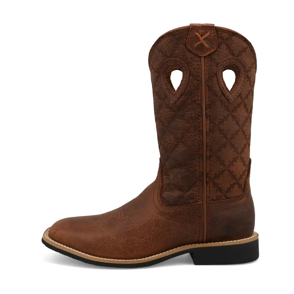 Twisted X Youth Top Hand Boot - Rawhide & Brown Patina