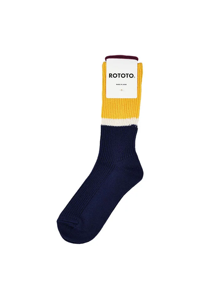 Two Tone Yellow Navy Rototo