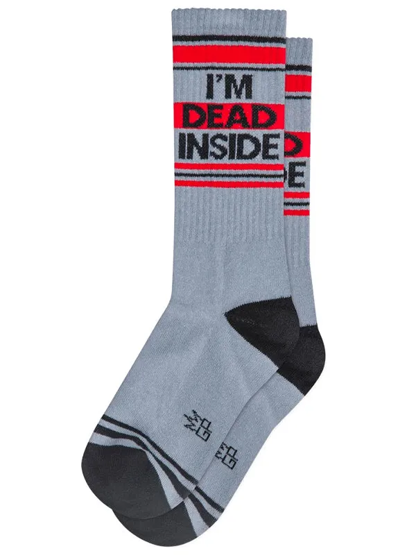 Unisex Dead Inside Ribbed Athletic Socks