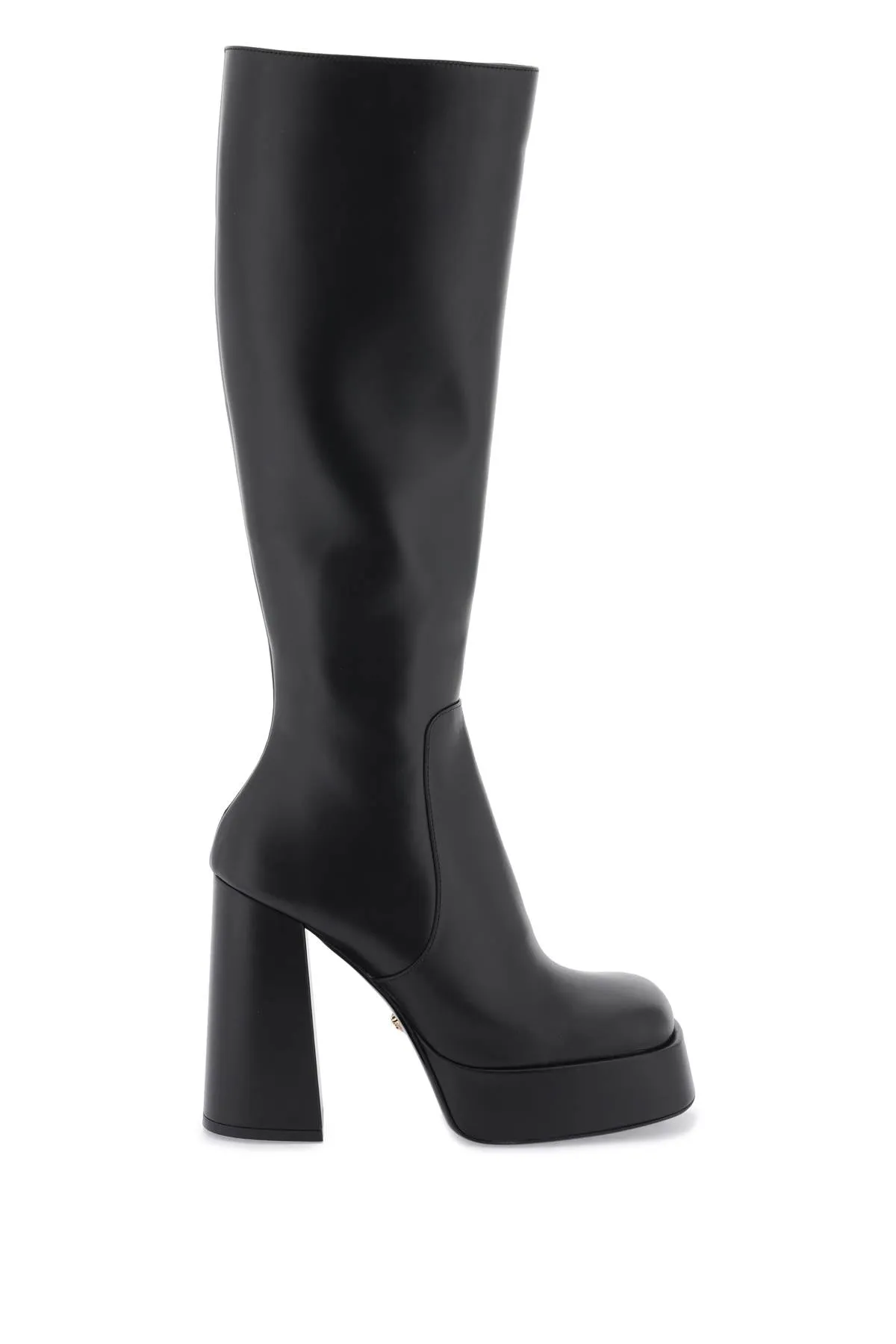 Versace aevitas boots, style 1012580, black with Versace gold accents