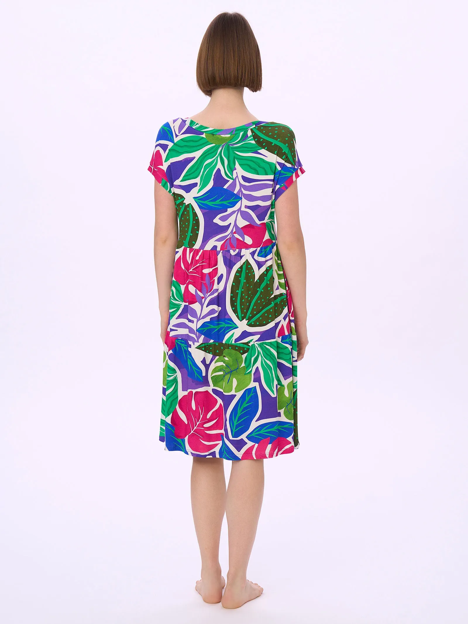 Viscose Summer Dress - Prism Violet Print