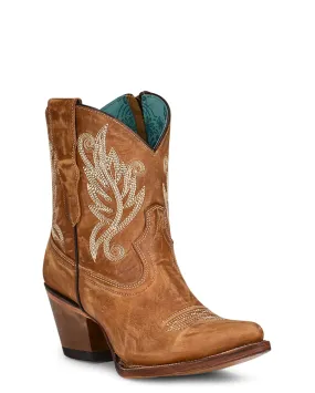 Western Women's Short Boots with Stitching