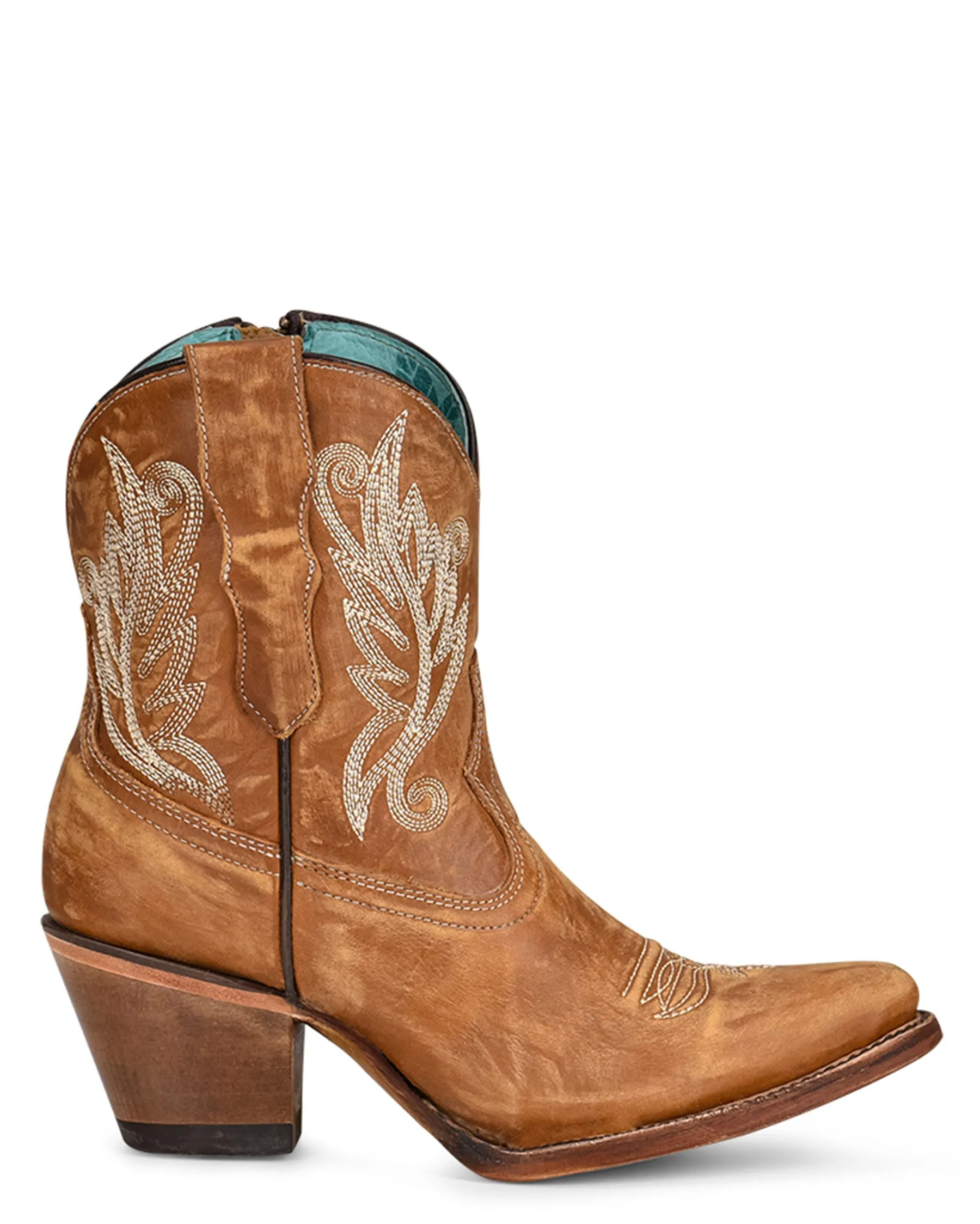 Western Women's Short Boots with Stitching